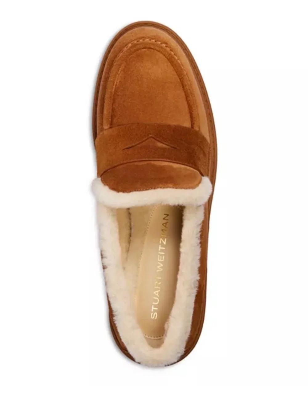 Stuart Weitzman CELIA LITE SHEARLING Suede LOAFER. BRAND NEW!! Size 8.5